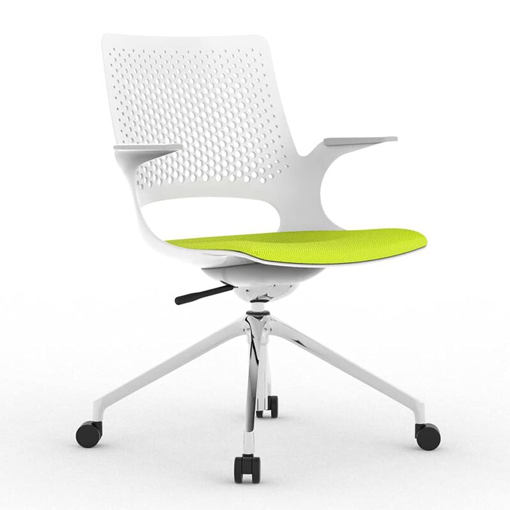 Ergonomic Office Chair - Adjustable Height Computer Desk Chair with Lumbar Support for Home & Gaming - Green Mesh Backrest for Comfort & Posture Support - Perfect for Work, Study & Long Hours Sitting