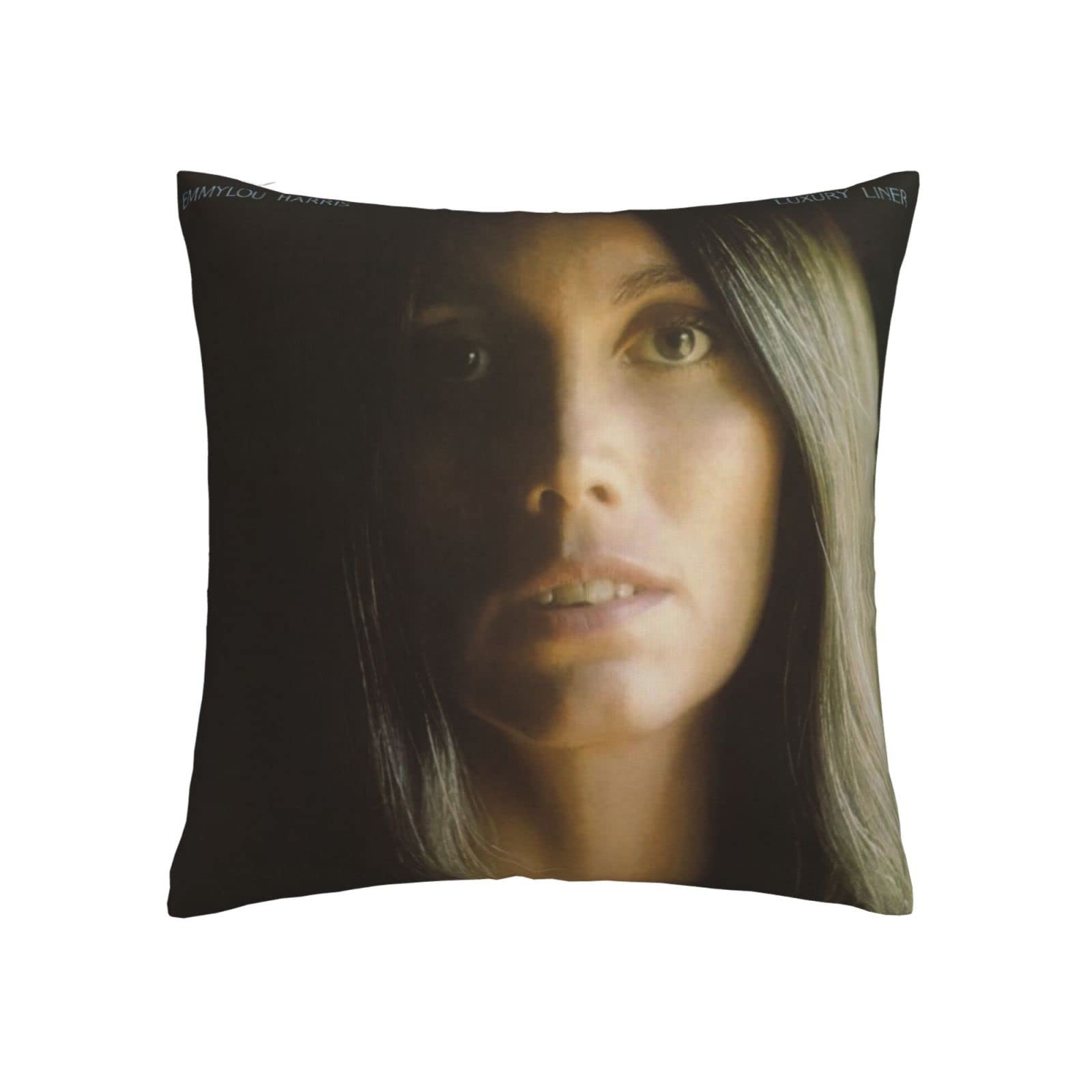 KenALee Emmylou Harris Luxury Liner Throw Pillow Covers 18x18 Inches - Soft Outdoor Cushion Covers for Sofa, Bed, Chair - Waterproof & Fade Resistant Home Decor Pillow Cases - Perfect for Living Room, Patio & Garden Decor