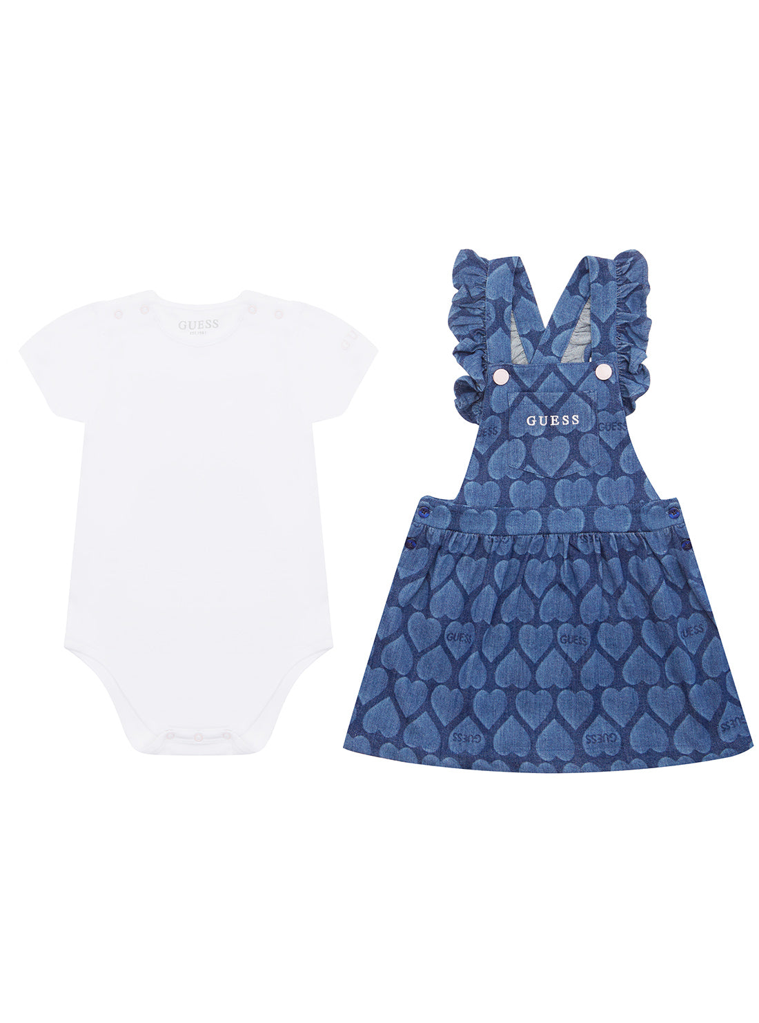 Blue Denim Skirt and Onesie Set for Baby Girls 0-12 Months | Soft Cotton Outfit for Newborns & Infants | Perfect for Photoshoots, Parties & Everyday Wear