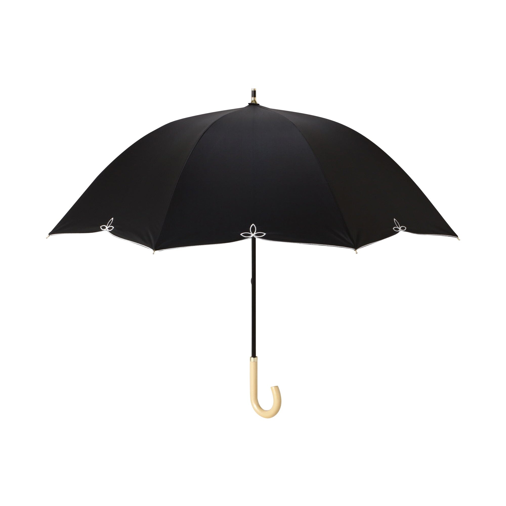 Blackout Birdcage Wide Scallop Long Umbrella - UV Protection Outdoor Patio Umbrella for Garden, Poolside, and Beach Use