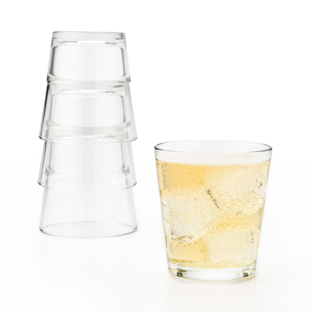 Libbey Restaurant Basics 12 Oz Stackable Rocks Glasses - Set of 24 for Bars, Restaurants & Home Entertaining - Durable Whiskey, Cocktail & Iced Beverage Glasses