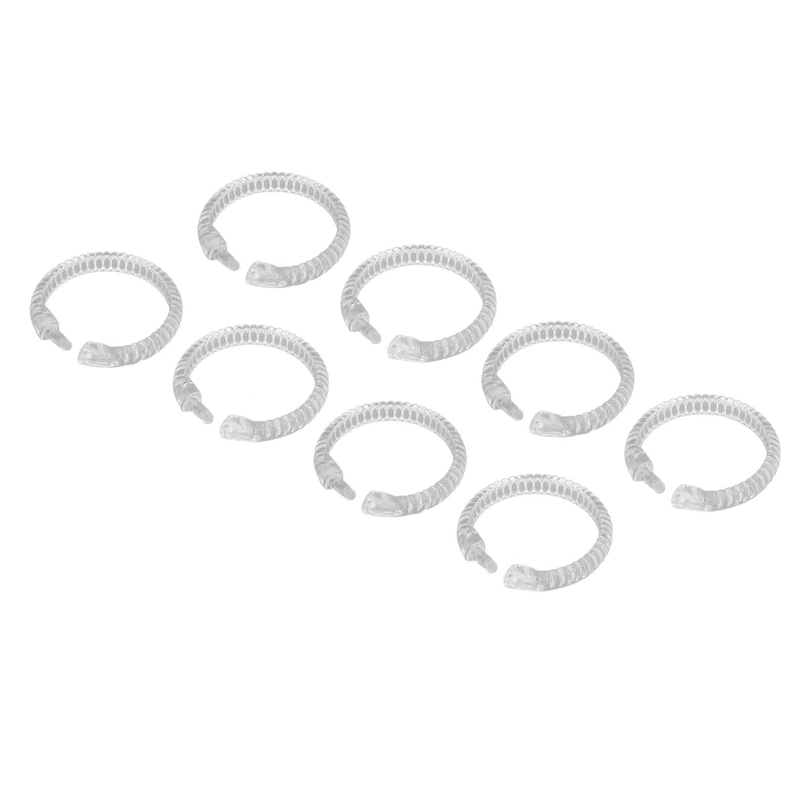 GLOGLOW 24Pcs Clear O-Shaped Shower Curtain Hooks - Transparent Bathroom Shower Rod Rings for Easy Installation & Decoration | Perfect for Bathroom, Dorm, RV & Apartment