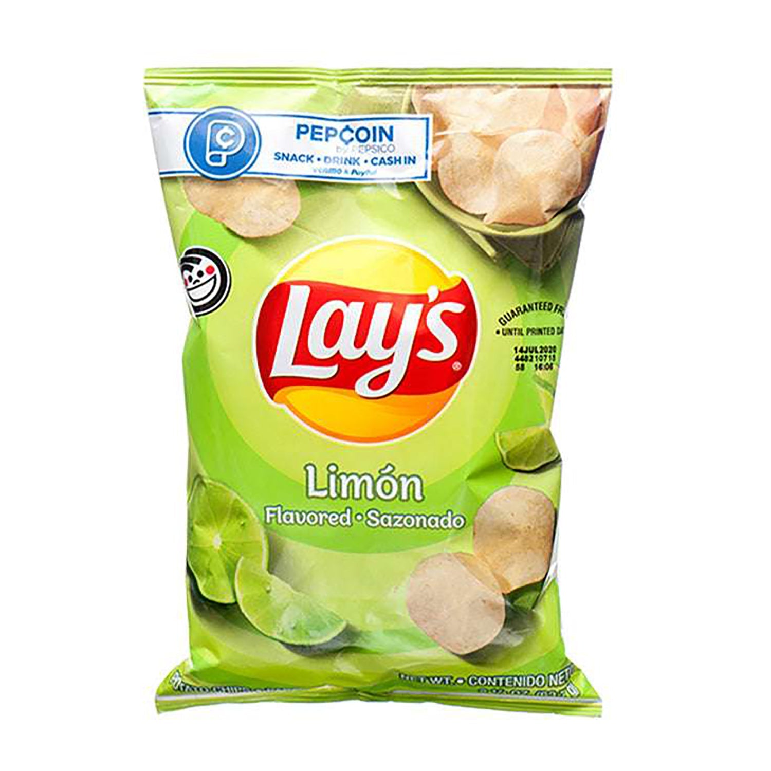 Frito Lay Lay Limon Chips - 64 Count Case | Crunchy Lime Flavored Potato Snacks for Parties, School Lunches & Office Snacking