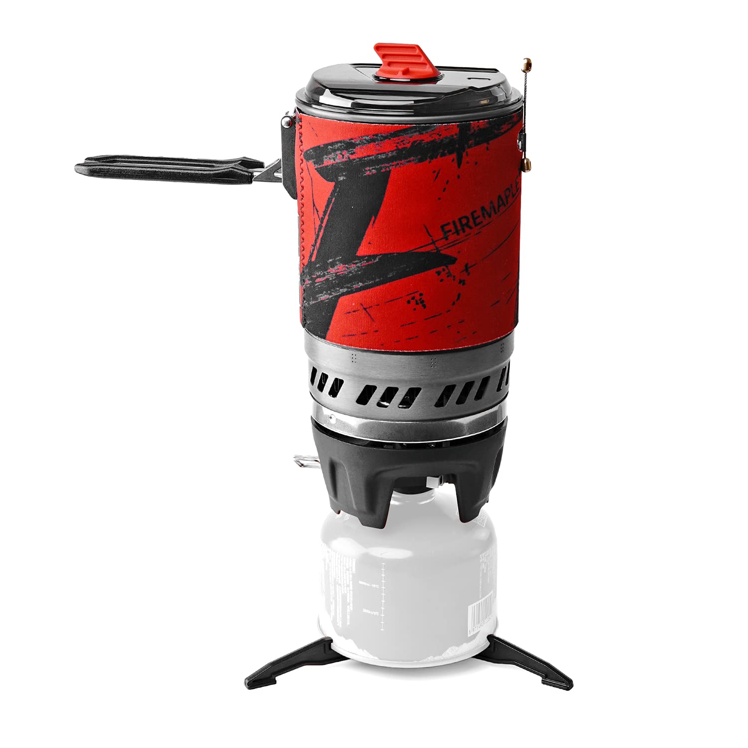 Fire Maple Polaris Portable Camping Stove with Micro Regulated Valve - Compact Backpacking Cook System, Electric Jet Burner Pot Set for Boiling Water - Perfect for Hiking, Fishing, Trekking, Hunting & Emergency Preparedness (Black) | Outdoor Cooking Gear for Campers & Survivalists