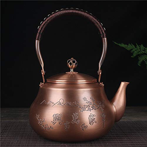 Premium Pure Copper Tea Kettle Set - Handcrafted Copper Teapot & Boiling Kettle for Traditional Tea Brewing - Perfect for Home, Office, and Tea Ceremonies
