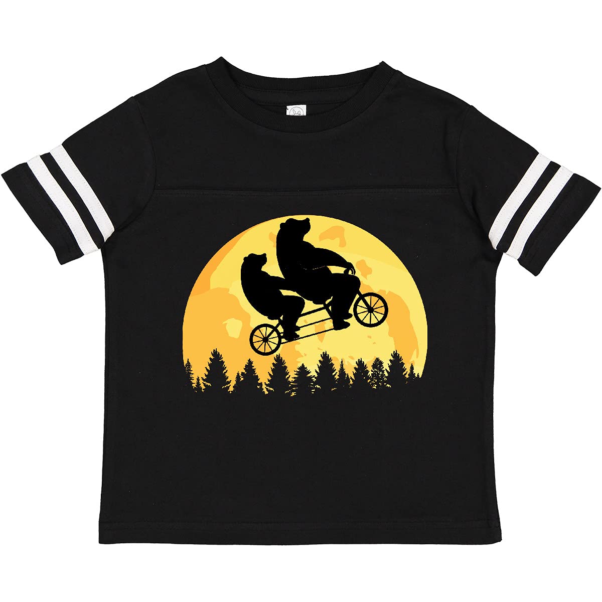 Inktastic Bear Bicycle Silhouette Moon Toddler T-Shirt - Cute Animal Graphic Tee for Boys & Girls - Perfect for Playdates, Birthday Parties & Everyday Wear