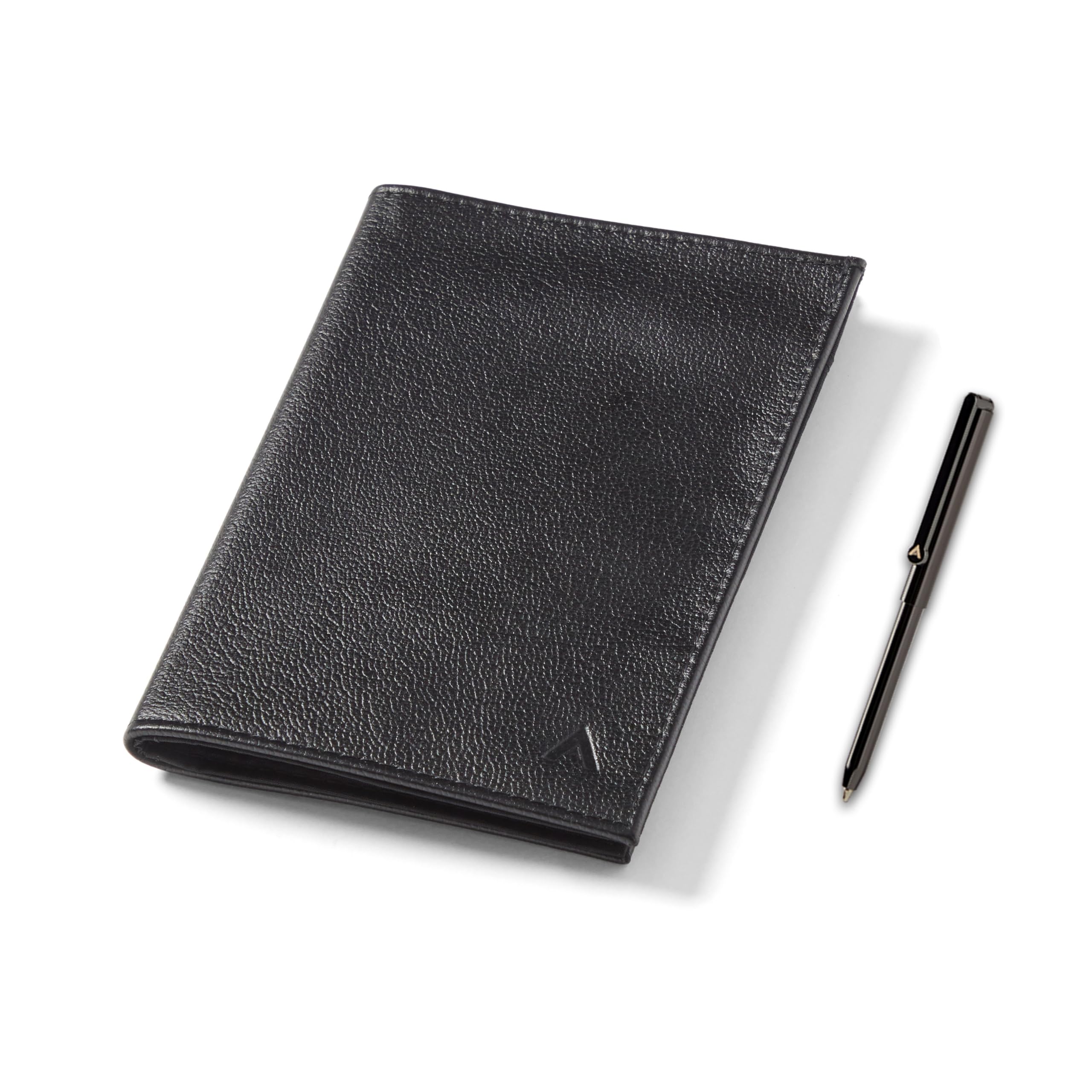 Allett Passport Wallet & Pen Set - RFID Blocking Leather Travel Wallet for Men & Women | Holds Passport & 10 Credit Cards | Includes Stainless Steel Pen | Perfect for International Travel & Business Trips