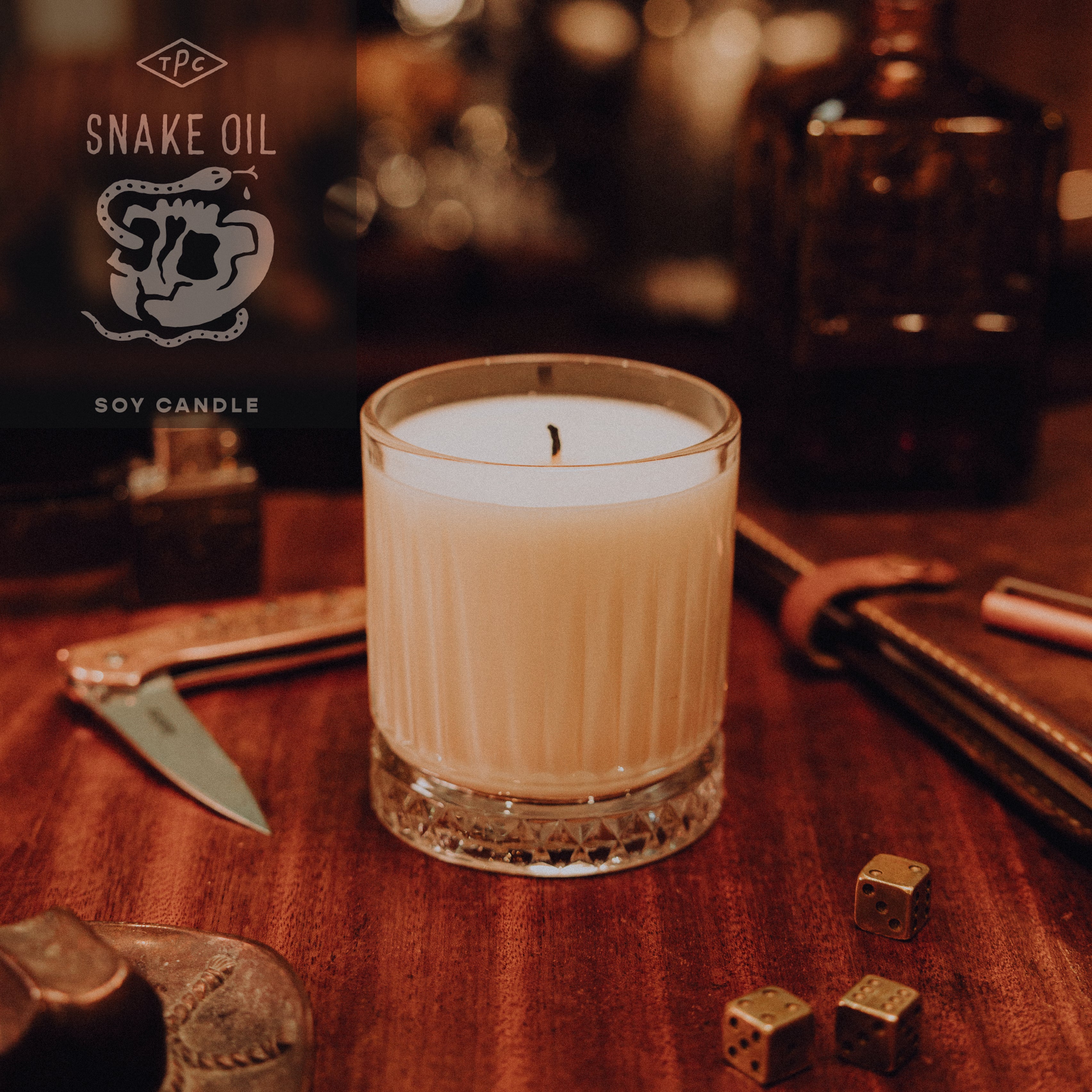 Premium TPC Candle - Snake Oil Scented Soy Wax Candle for Home, Relaxation & Aromatherapy | Perfect for Gifts, Meditation & Stress Relief