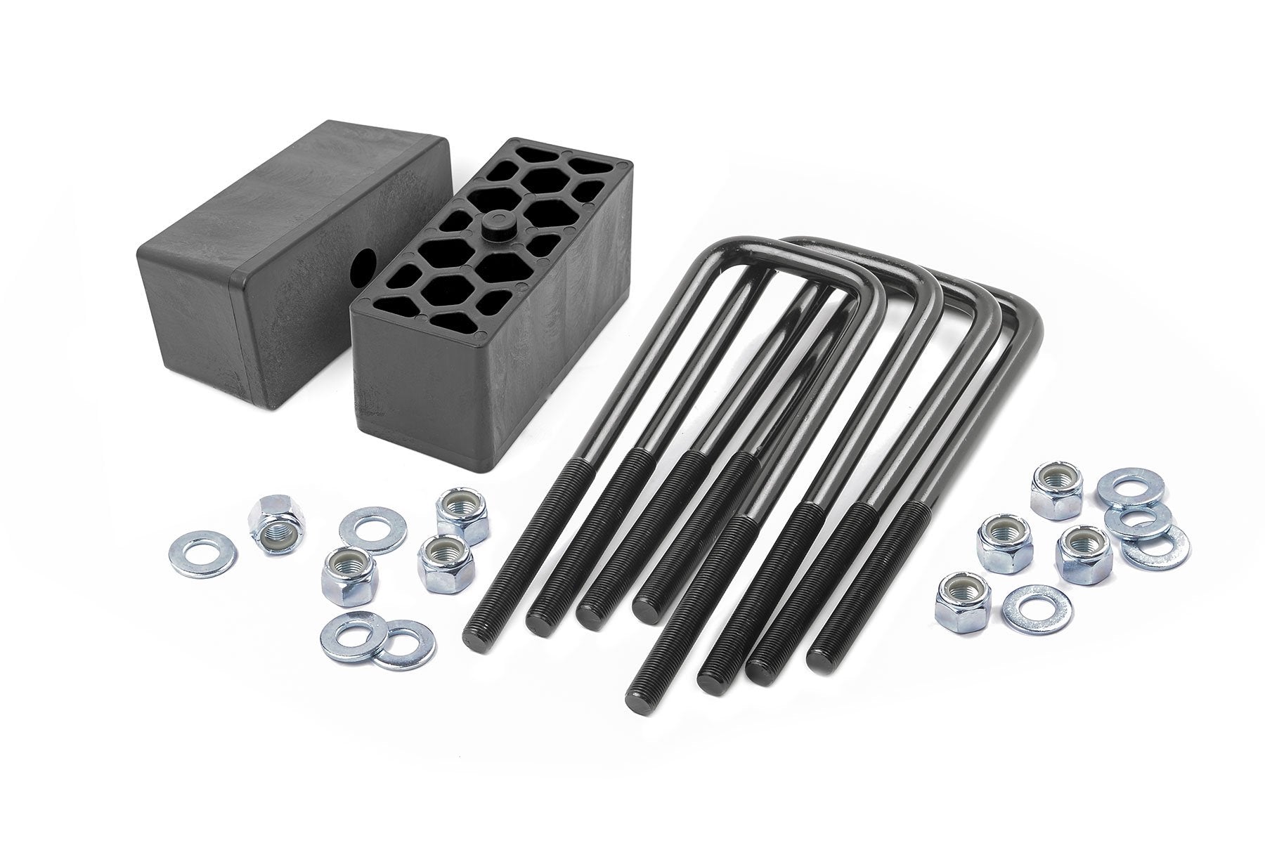 2.5 Inch Lift Block & U Bolt Kit for Chevy/GMC 1500 (1999-2025) - Heavy Duty Suspension Upgrade - Part #6521 | Off-Roading, Towing & Truck Customization Accessories