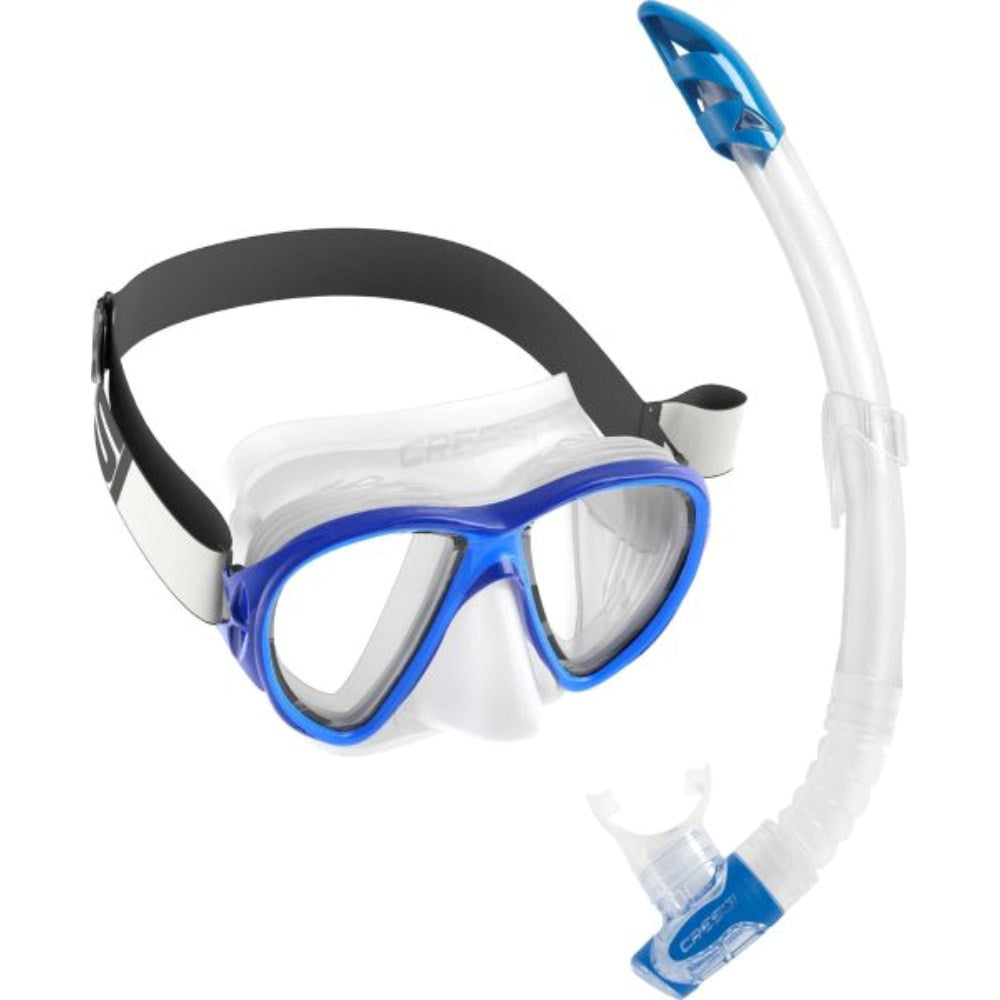 Cressi Fiji Scuba Diving Mask & Gamma Snorkel Set - Professional Snorkeling Gear for Ocean Exploration, Pool Training & Underwater Photography
