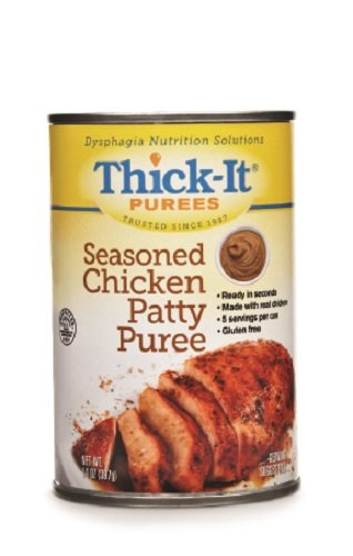 Thick-it Puree 14 Oz. Canned Seasoned Chicken Patty - Ready to Use Pureed Food (Case of 12) | Ideal for Dysphagia Diets, Nursing Homes & Easy Meal Prep