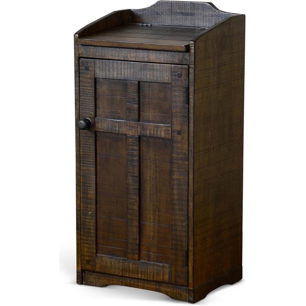 Sunny Designs 2110TL Homestead Tobacco Leaf Trash Can - Rustic Waste Bin for Kitchen, Bathroom & Office Decor