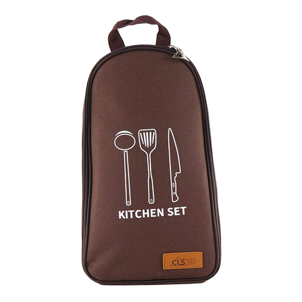**SM SunniMix Camping & Travel Cooking Utensil Organizer Bag - Portable Pouch for BBQ, Camp Cookware & Kitchen Kit - Compact Hand Tote for Outdoor Picnics, Hiking & Road Trips**