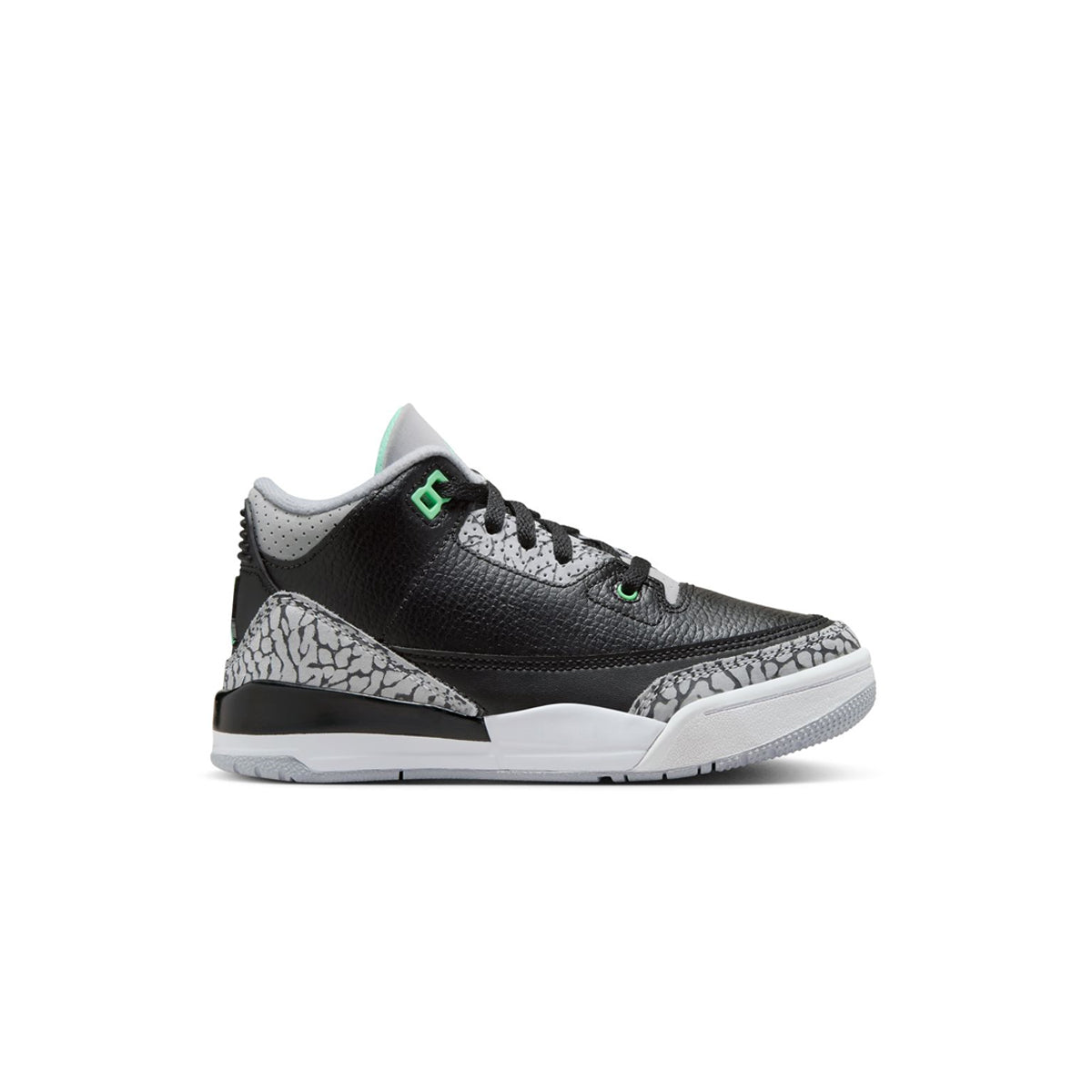 Kids Air Jordan 3 Retro 'Green Glow' Basketball Shoes - Boys' Sneakers for Sports, School & Casual Wear