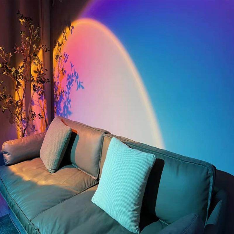 Sunset Projection Lamp - Romantic Sunset Mood Light for Bedroom, Living Room & Party Decor - Creates Stunning Sunset Ambiance for Relaxation, Meditation & Home Decoration