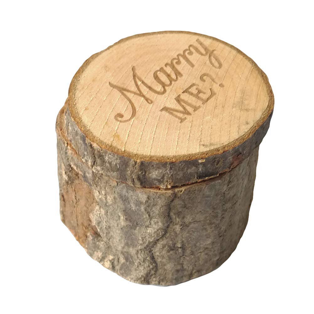 Elegant Wooden Jewelry Box for Engagement Rings - Wedding Proposal Ring Holder, Valentine's Day Gift for Her - Perfect for Bridal Showers, Anniversary & Romantic Surprises