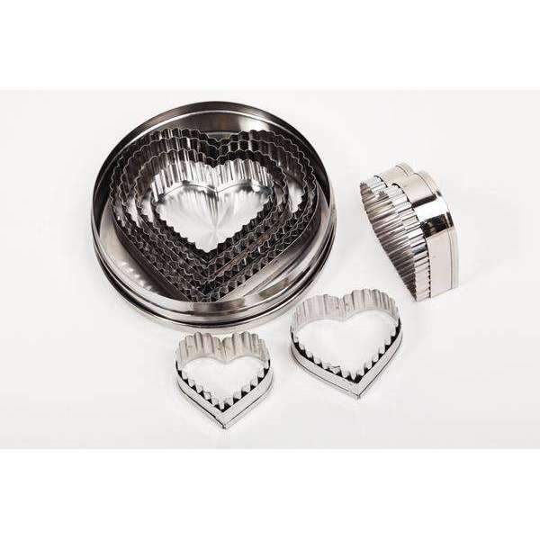Premium Stainless Steel Heart-Shaped Cutters Set - Perfect for Baking, Cake Decorating, and DIY Crafts