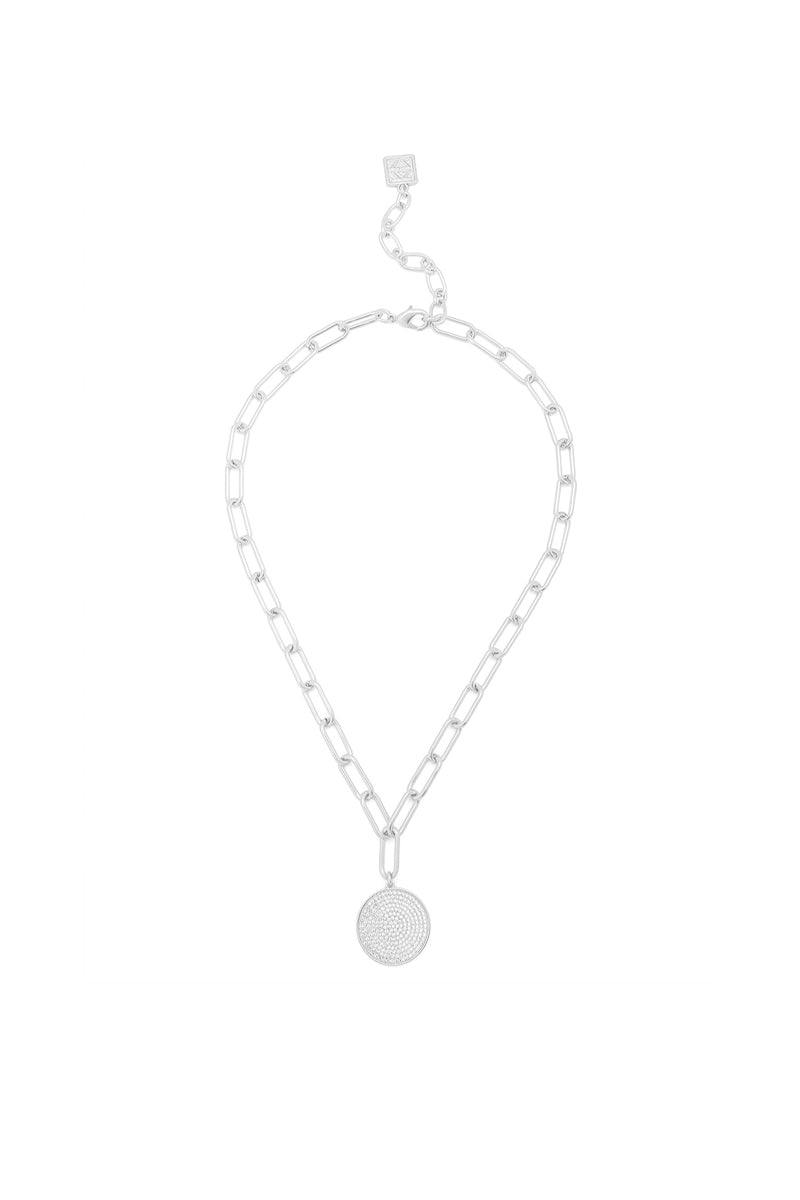 Elegant Pendant Paperclip Necklace for Women - Minimalist Gold Silver Layering Chain Jewelry Gift for Her - Perfect for Everyday Wear, Office & Date Night
