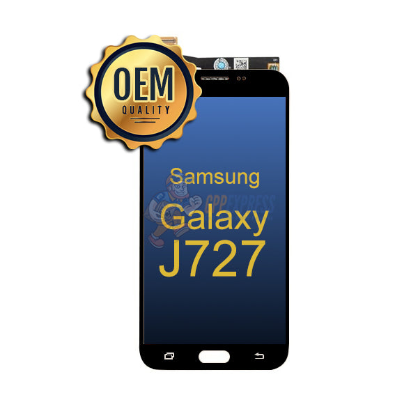 Samsung Galaxy J7 Prime (J727 / 2017) LCD Touch Screen Digitizer & Assembly without Frame - Black Replacement Part for DIY Repair | Perfect for Cracked or Unresponsive Screen Fixes