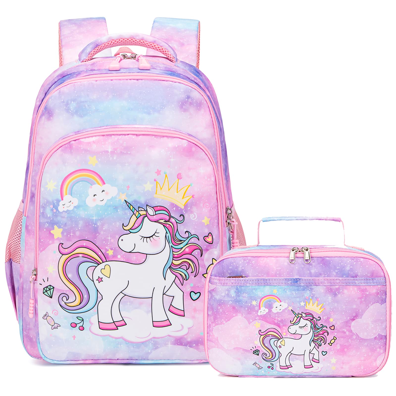 **Unicorn Backpack for Girls - Cute School Bookbag with Adjustable Straps, Lightweight & Waterproof - Perfect for Elementary, Middle School, Travel & Daily Use**