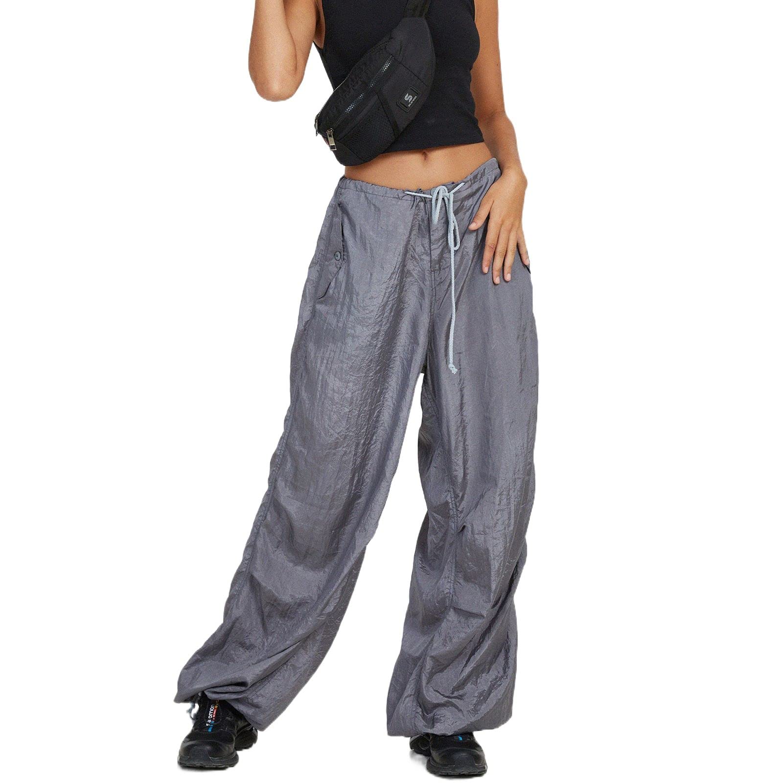 Women's Baggy Cargo Pants with Pockets - Y2K High Waist Hip Hop Loose Joggers | Casual Streetwear Sweatpants for Urban Fashion & Workout | Perfect for Street Style, Gym, and Everyday Wear