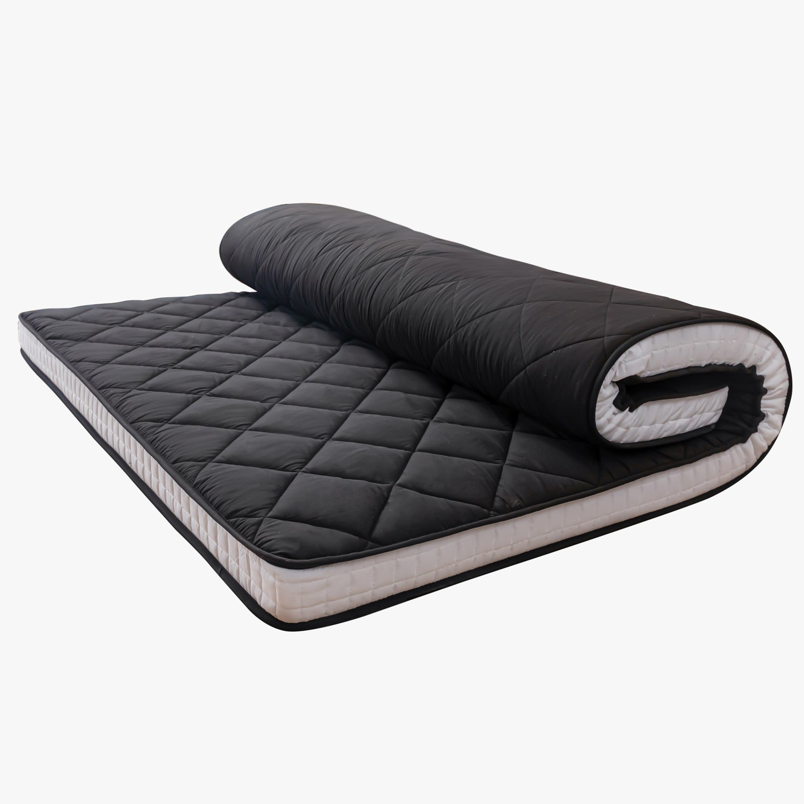MAXYOYO Extra Thick Foldable Japanese Floor Mattress - Black | Comfortable Futon for Guest Bed, Camping & Small Space Living