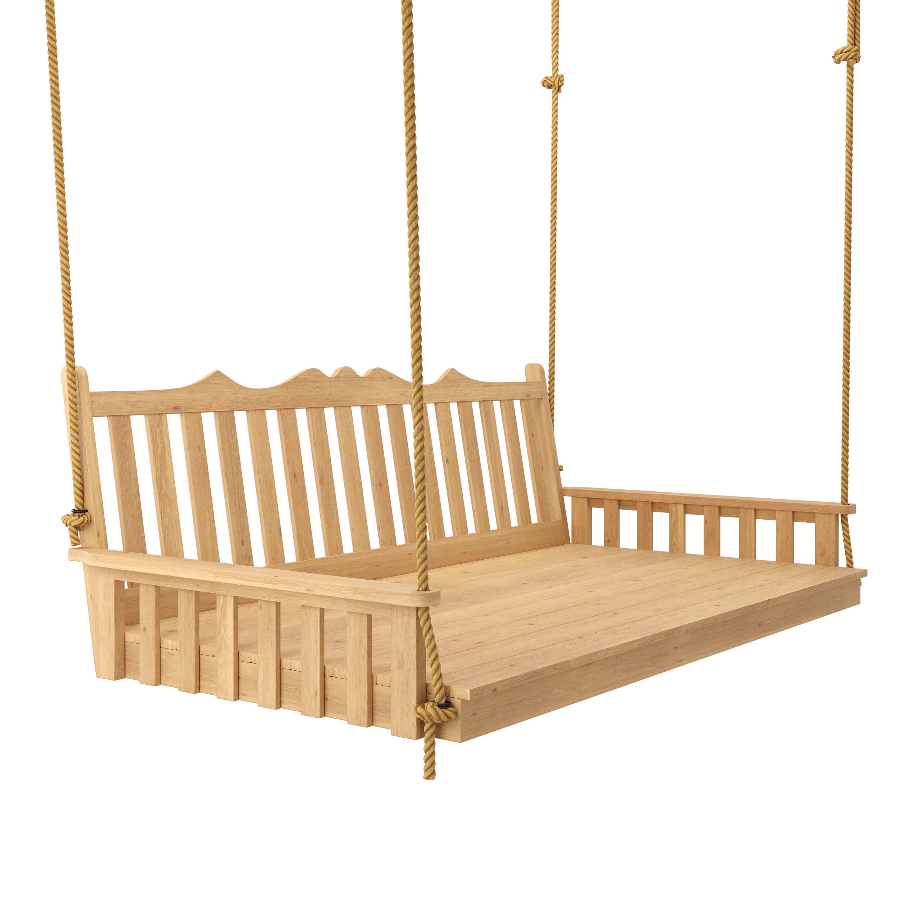 Keystone Amish Co. Unfinished Twin York Red Cedar Swing Bed - Perfect for Porch, Patio, or Garden Relaxation