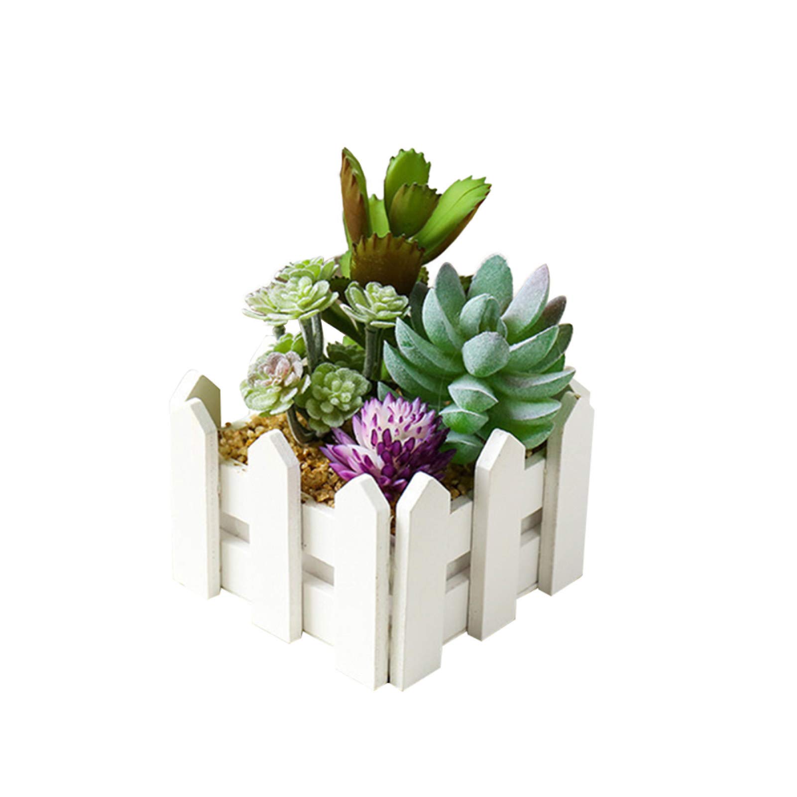 JENPECH Artificial Succulent Plants in Pots - Realistic Fake Succulents for Home, Office, Garden, Fence & Bonsai Decor - Perfect for Living Room, Desk, Wedding & Party Decorations