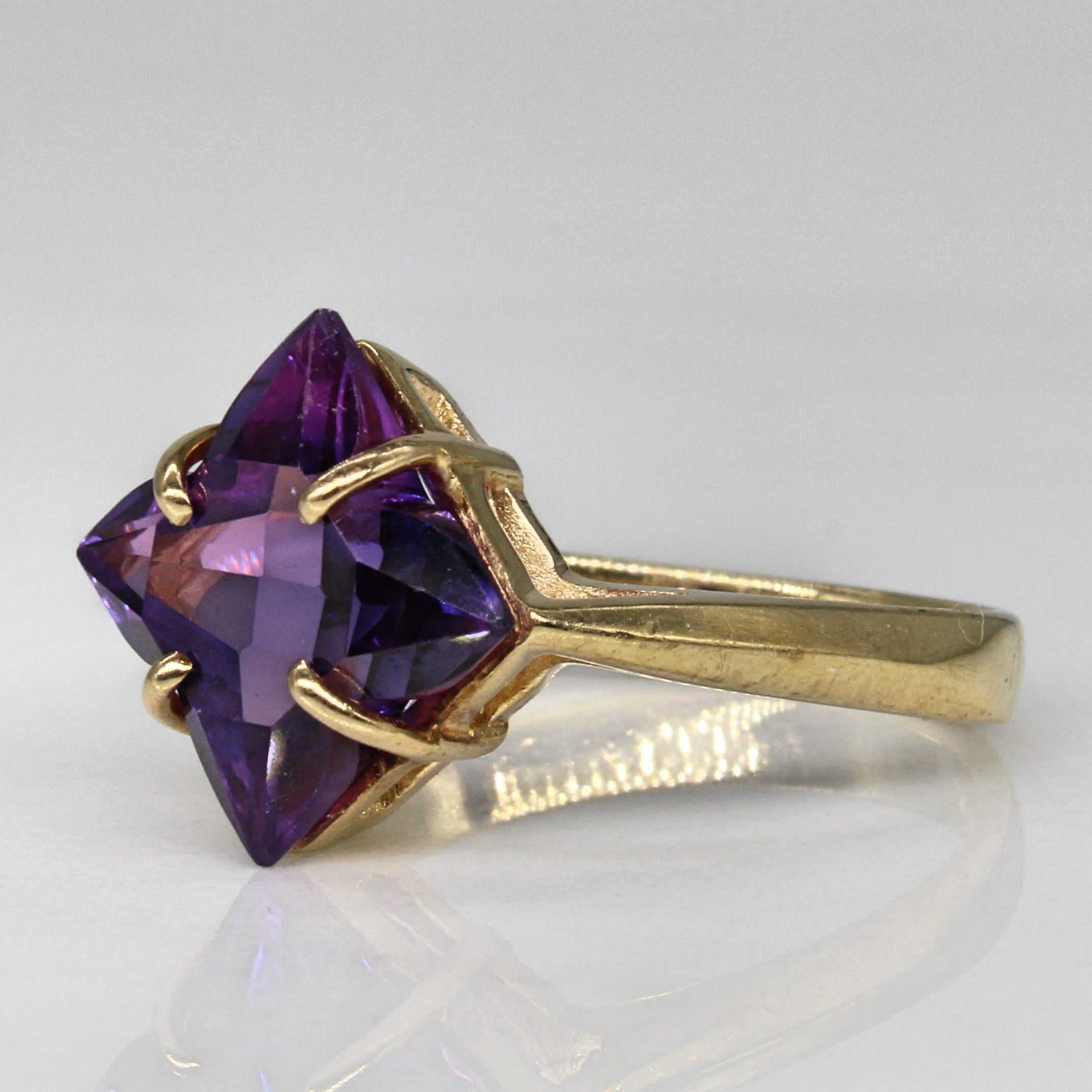 3.00ct Synthetic Purple Sapphire Cocktail Ring - Size 6.25 | Elegant Evening Wear & Special Occasion Jewelry for Women