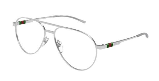 Gucci GG1679O 001 Silver Soft Square Men's Eyeglasses - Premium Designer Glasses for Men | Stylish & Comfortable Eyewear for Work, Driving & Everyday Use