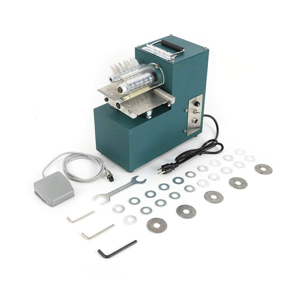 40W Single Leather Cutting Machine with Pedal - Adjustable Speed Leather Slitter for Bags, Shoes & Leathercraft | Heavy Duty 110V Leather Cutter for DIY, Shoe Repair & Professional Leatherworking