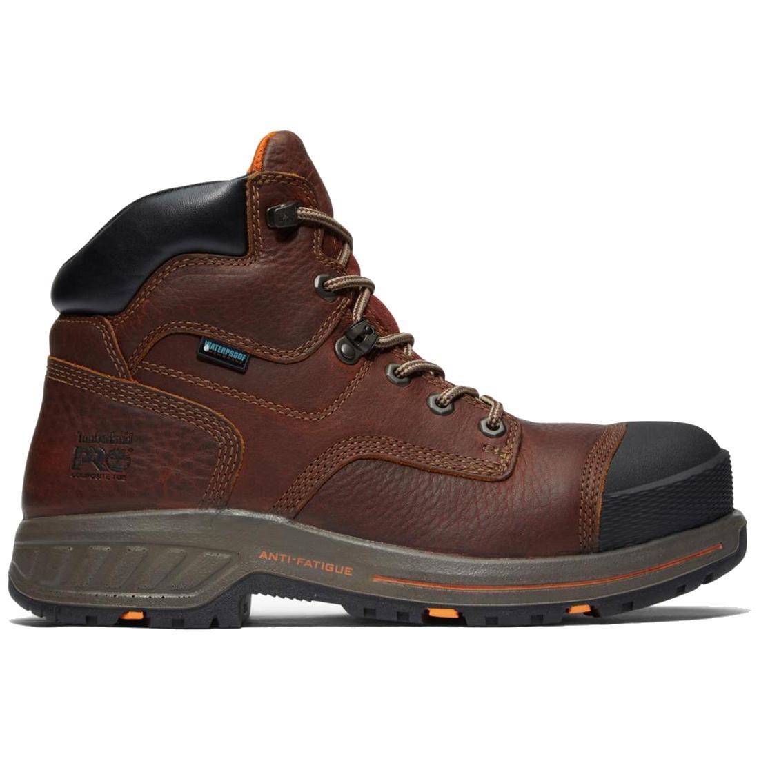 Helix HD 6 Inch Composite Toe Work Boots for Men - Safety Shoes with Slip Resistant & Electrical Hazard Protection - Comfortable Work Boots for Construction, Warehouse & Outdoor Jobs (Mahogany)