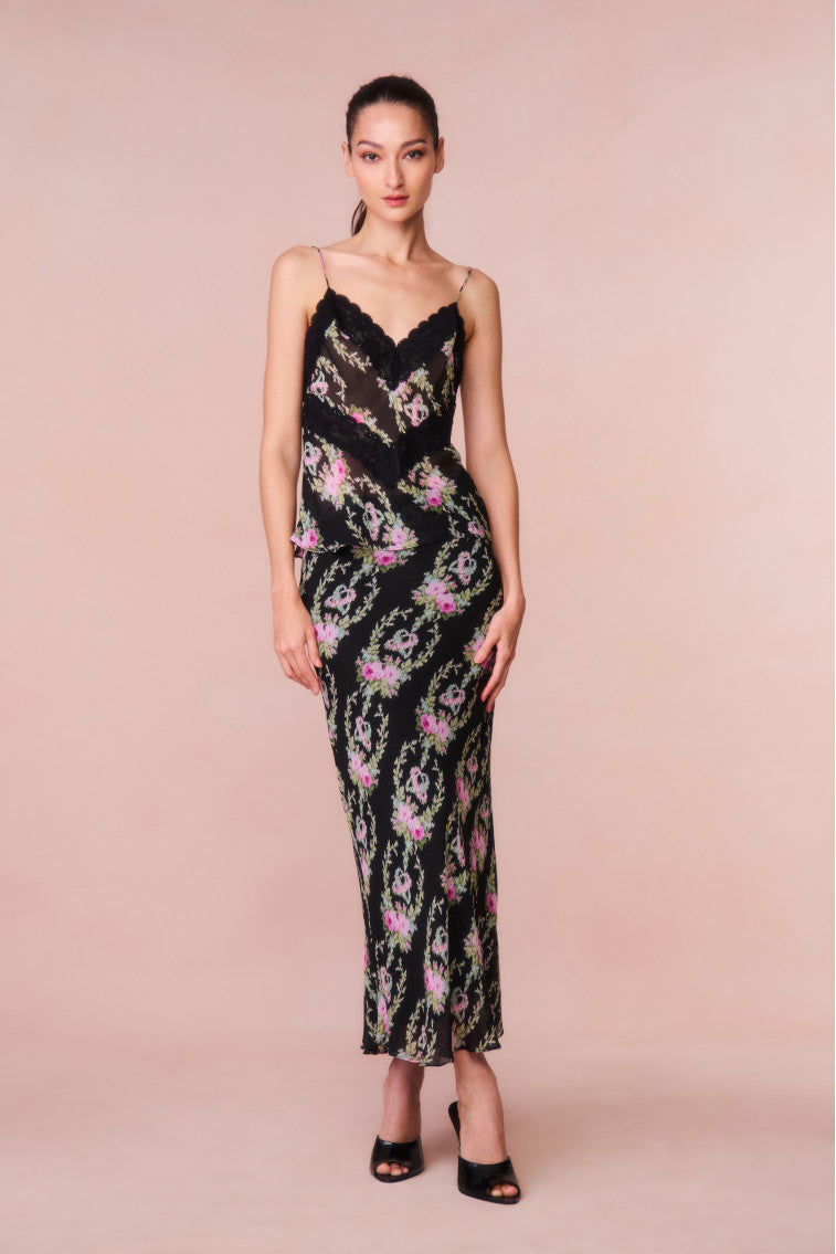 Castle Floral Maxi Skirt for Women - Elegant Boho Summer Beach Dress with Pockets | Perfect for Vacations, Weddings & Outdoor Parties