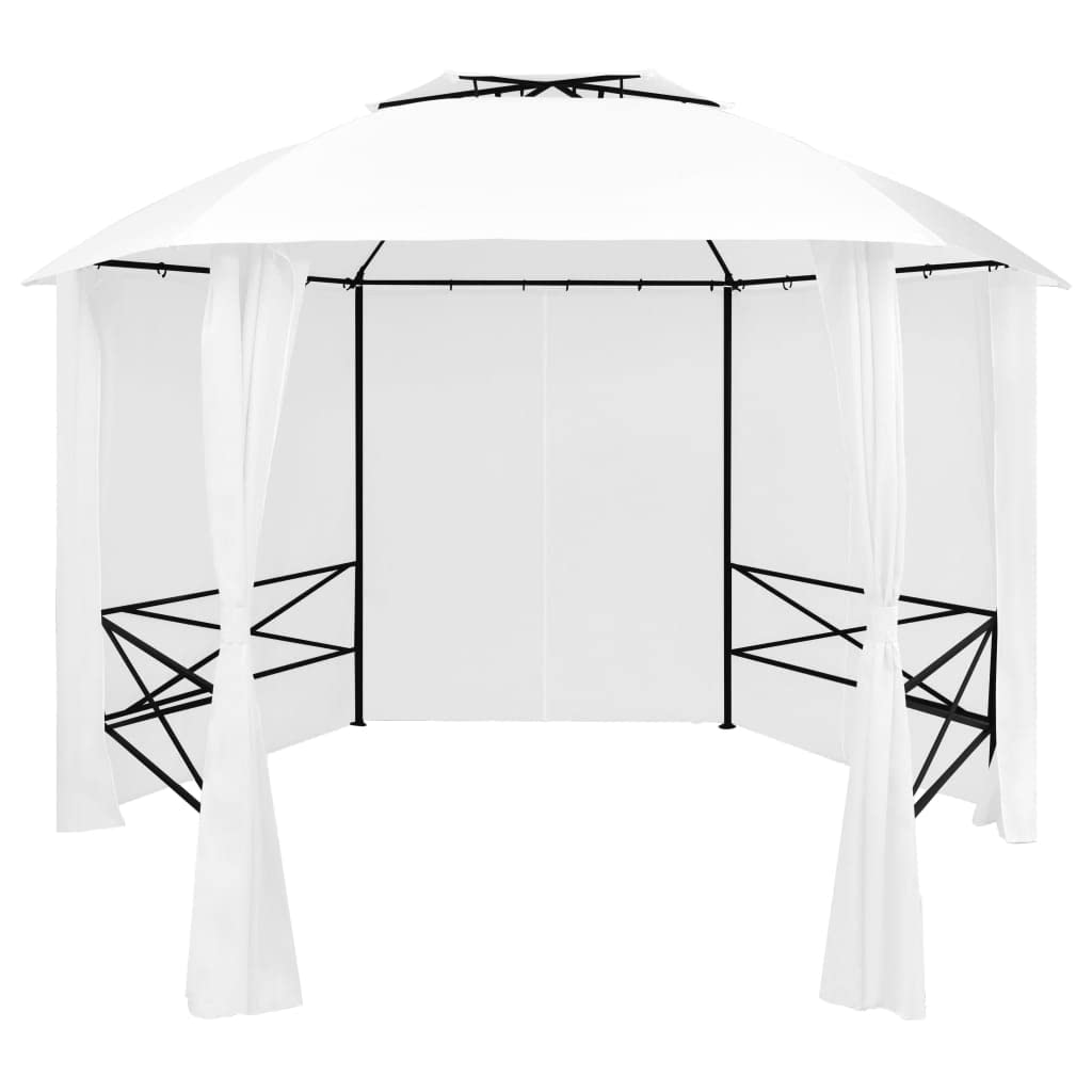 Premium White Outdoor Party Tent with Curtains - 141.7