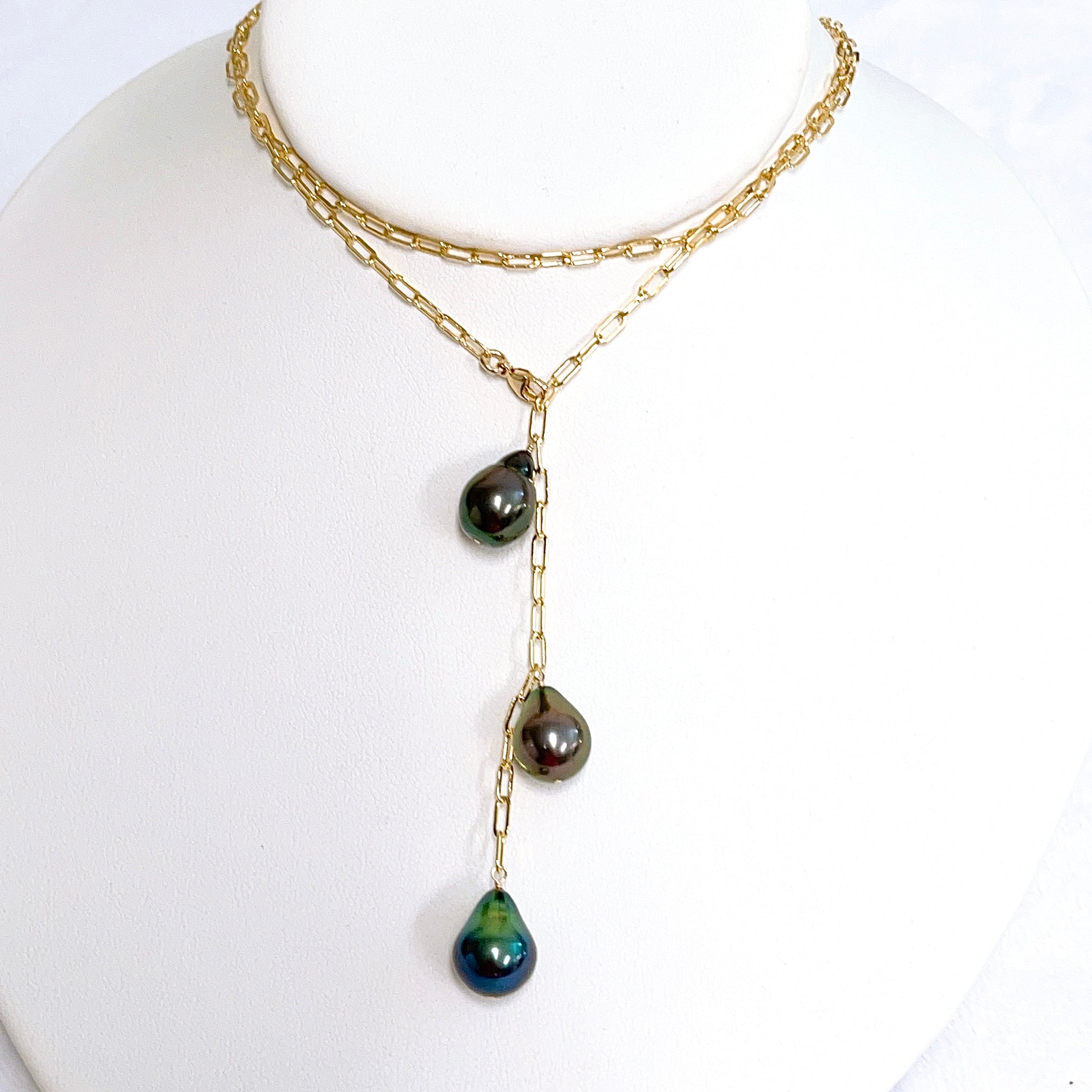 YOZA Tahitian Pearl Necklace (N416) - Elegant Jewelry for Women, Perfect for Weddings, Parties & Special Occasions