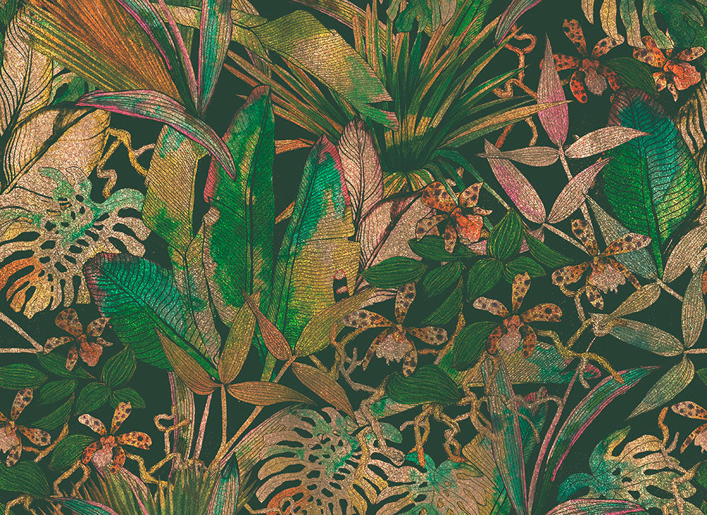 Designwalls 2 Jungle Wall Decals - Tropical Leaves Peel and Stick Wall Stickers for Nursery, Kids Room & Home Decor - Perfect for Bedroom, Living Room & Office Spaces