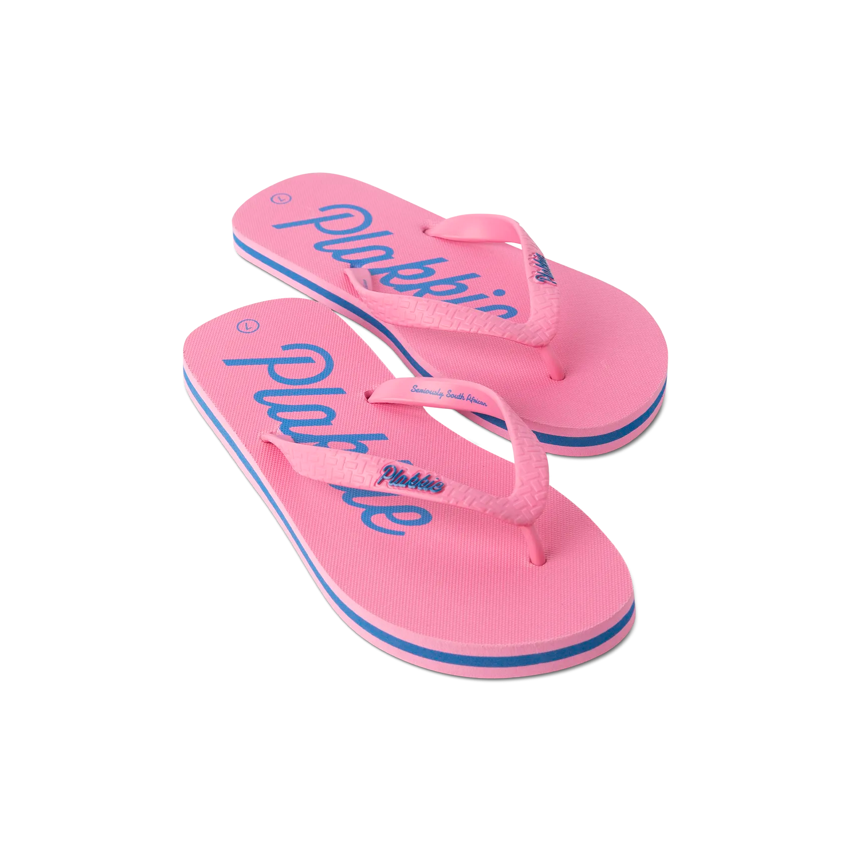 Plakkie Mabibi Women's Flip Flops - Comfortable Pink and Blue Sandals for Beach, Pool & Summer Outfits