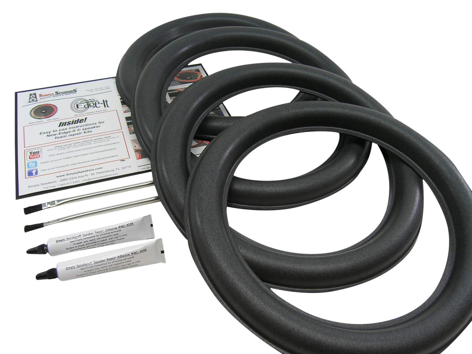 JL Audio 13.5 Inch 13W6 Speaker Repair Kit - 13W6v2-D4, FSK-13JLW6 (4-Pack) - Perfect for Car Audio and Home Theater Systems