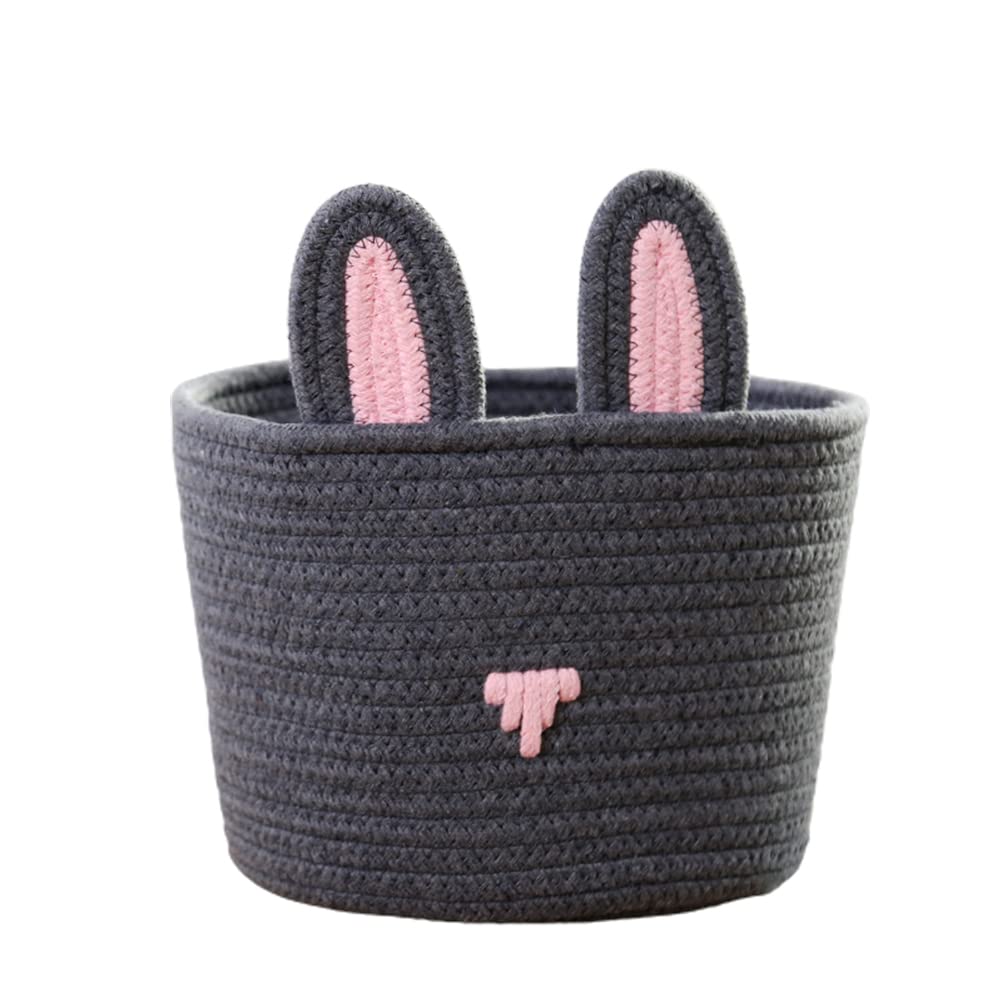SFNTION Cute Rabbit Basket - Easter Bunny Ear Storage Bag for Candy, Cosmetics & Snacks | Portable & Decorative Organizer for Home, Party Favors & Kids Room