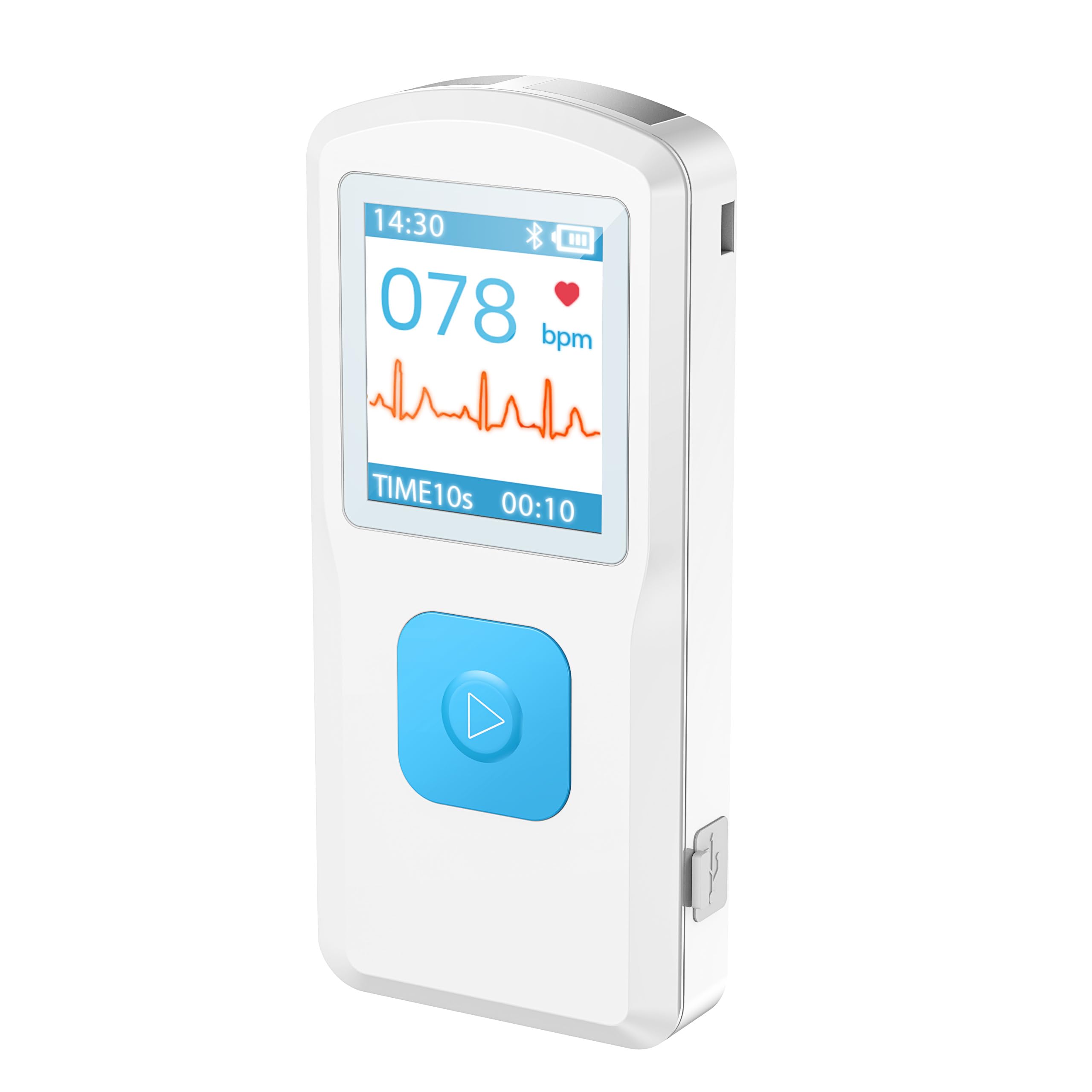 Portable ECG EKG Monitor with LCD Screen & Storage - Real-Time Heart Rate & ECG Tracking in 10 Seconds - Perfect for Home Use, Travel & Fitness Enthusiasts