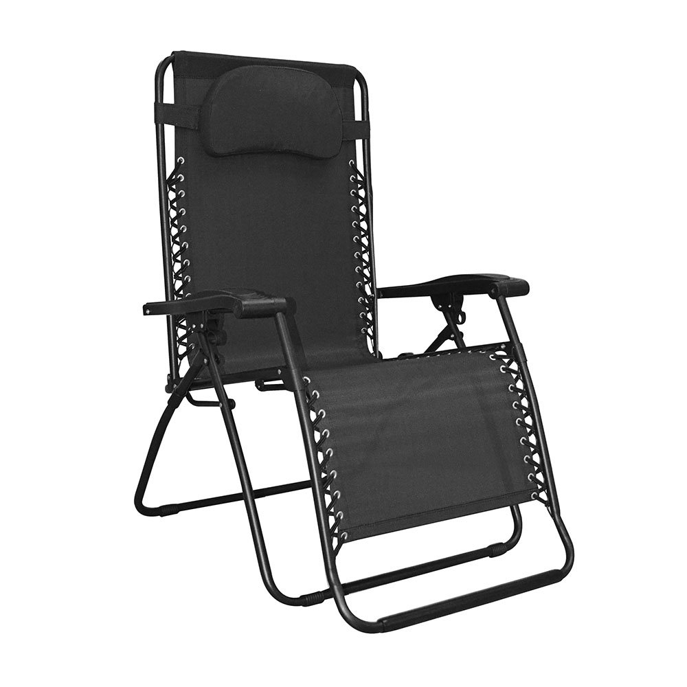 Premium Oversized Zero Gravity Recliner Chair for Outdoor Relaxation - Heavy Duty Patio Lounger with Adjustable Headrest - Perfect for Backyard, Poolside, Camping & Beach (Black)