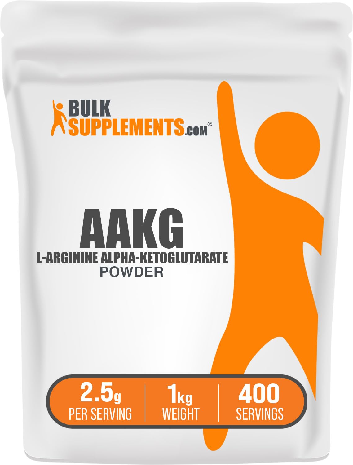 BulkSupplements.com AAKG Powder - Pure Arginine Alpha-Ketoglutarate (AAKG) Nitric Oxide Booster for Muscle Growth & Performance - Unflavored, Gluten Free, 2.5g per Serving, 1kg (Pack of 5) - Ideal for Pre-Workout, Bodybuilding & Cardiovascular Health Support