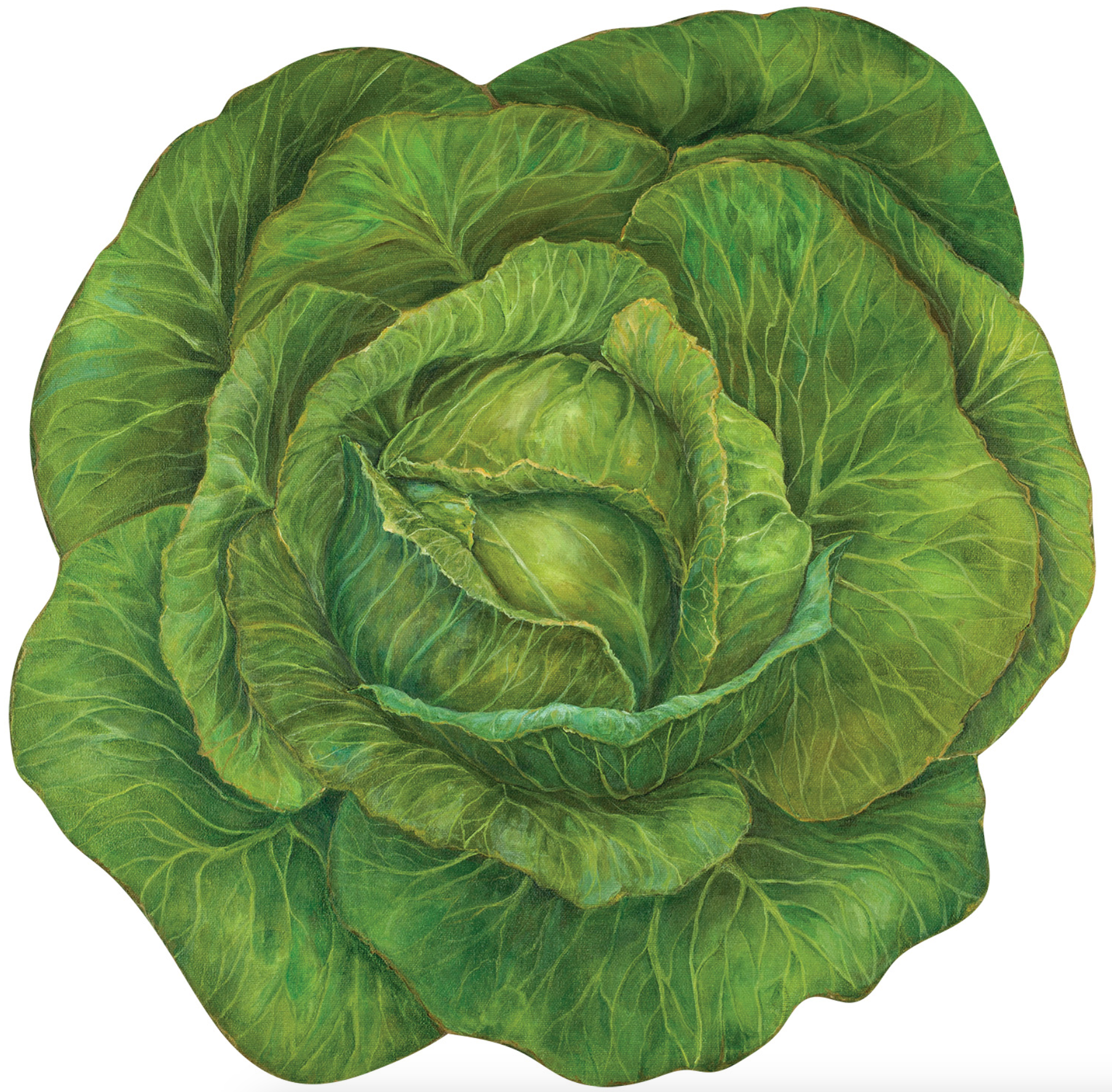 Premium Die-Cut Cabbage Leaf Placemats - Eco-Friendly Table Decor for Farmhouse, Rustic & Spring Dinner Parties - Set of 6 Washable Kitchen Mats