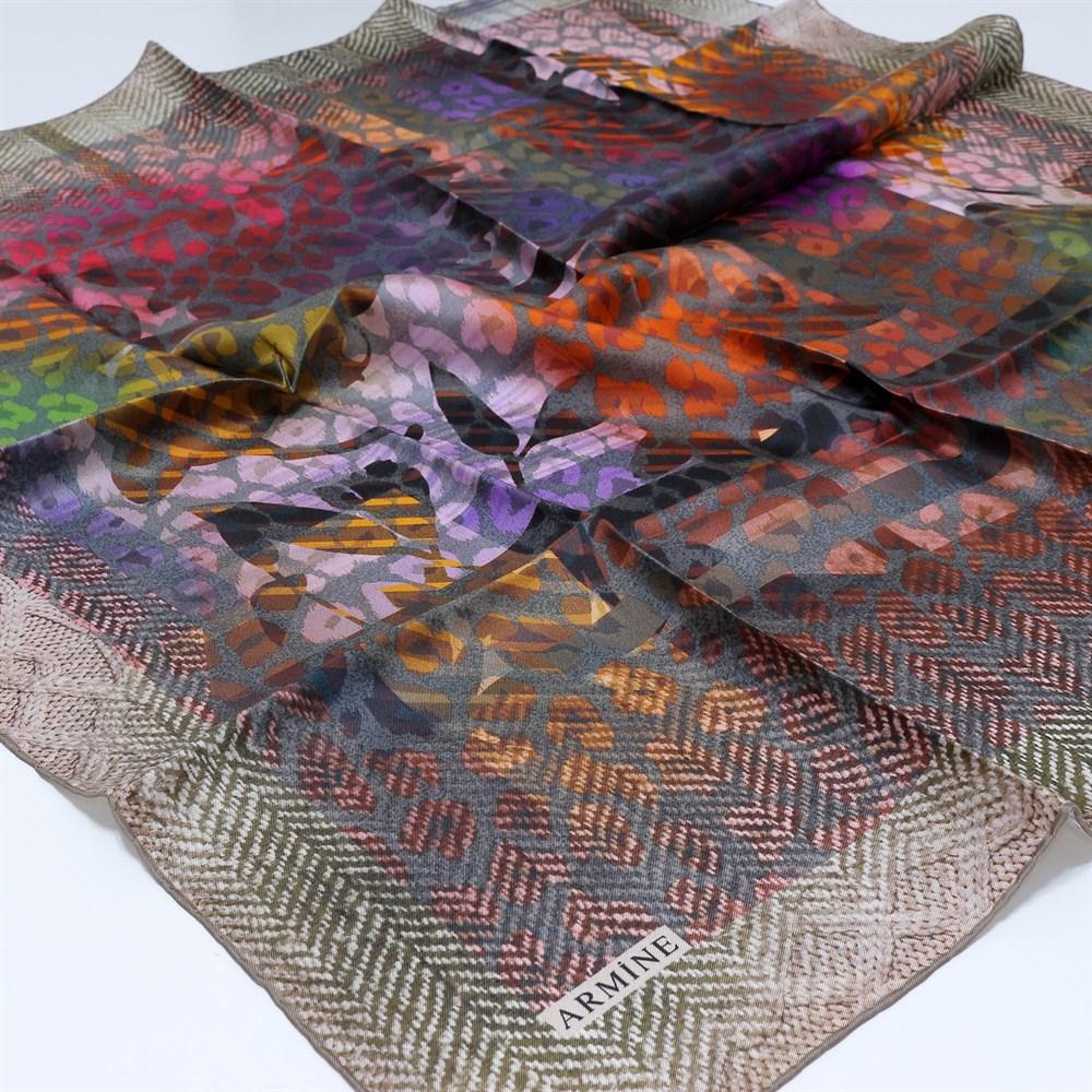 Armine Alanya Turkish Silk Scarf No. 34 - Premium Handmade Women's Fashion Accessory for Elegant Outfits & Special Occasions