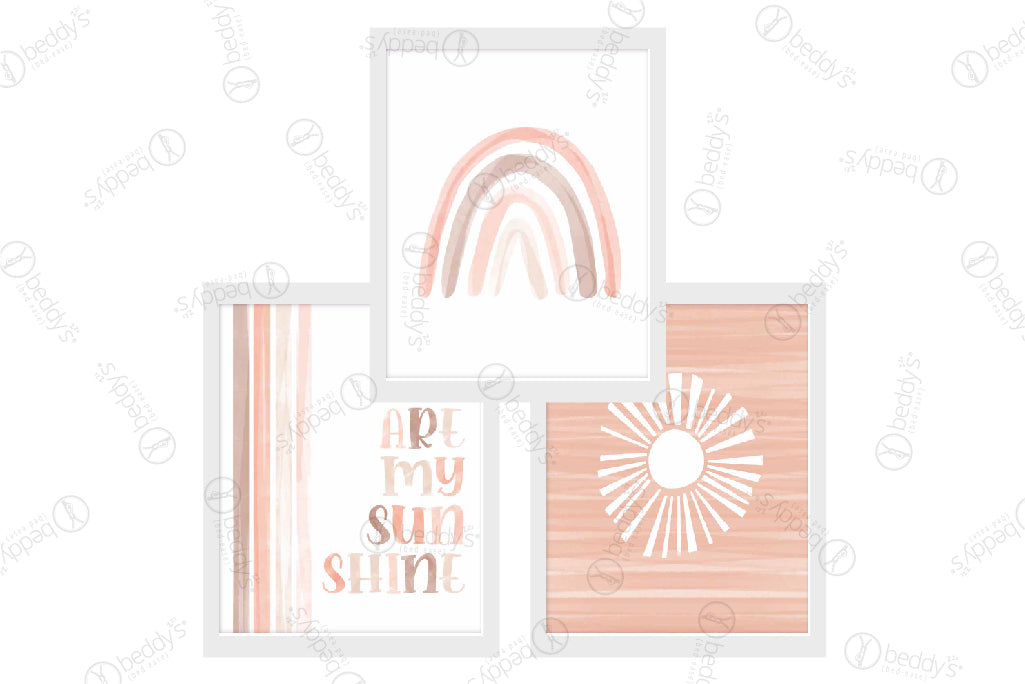 Boho Rainbow Wall Art Prints - Digital Download (Set of 3) for Nursery, Kids Room & Home Decor