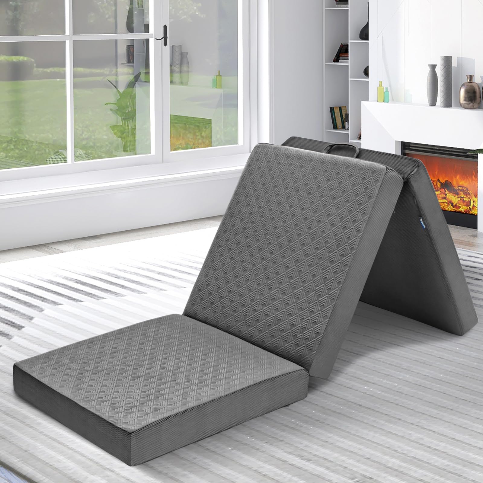 Portable Tri-Fold Memory Foam Mattress - 4