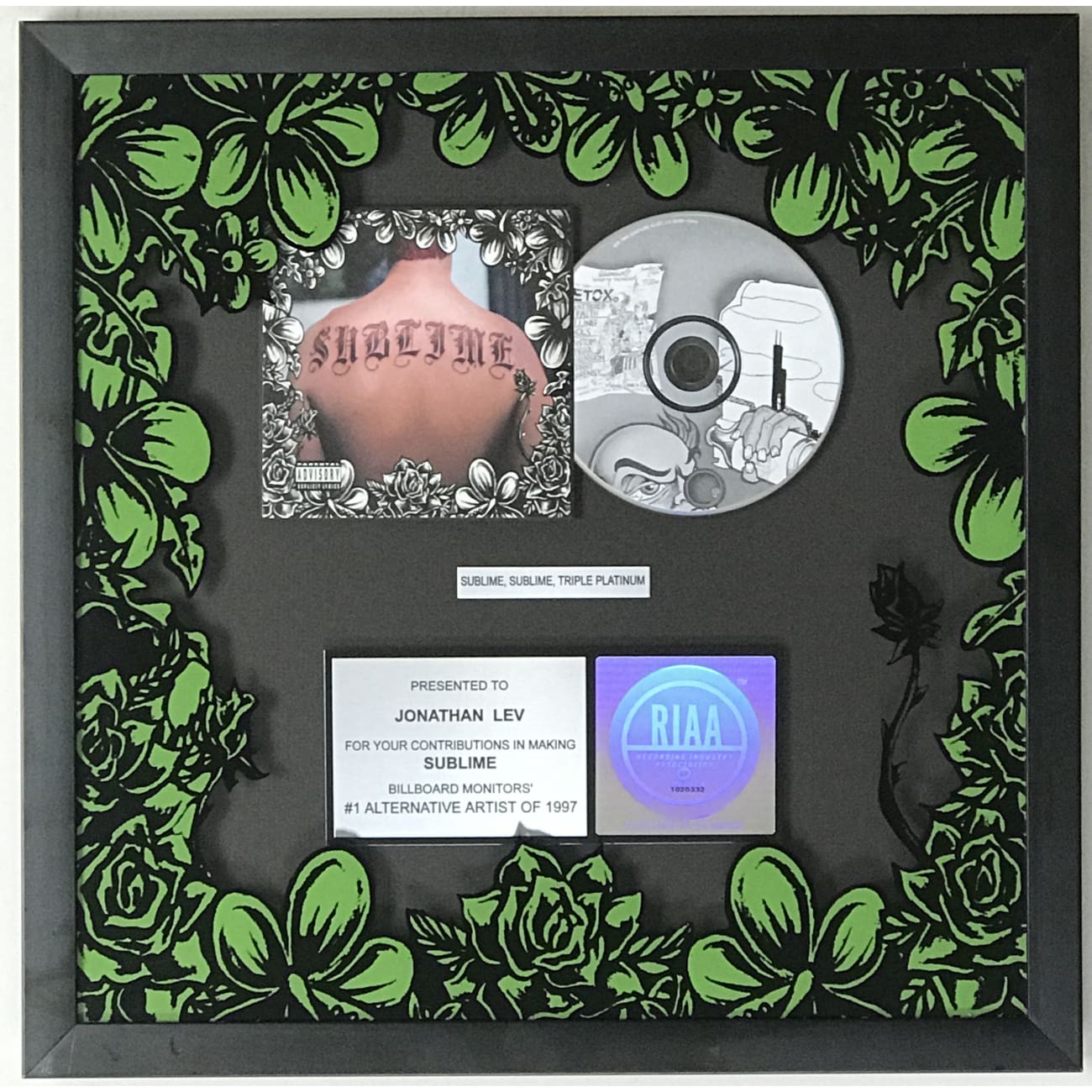 Sublime Self-Titled Album - RIAA 3x Multi-Platinum Award Winner | Perfect for Music Lovers, Collectors & Sublime Fans