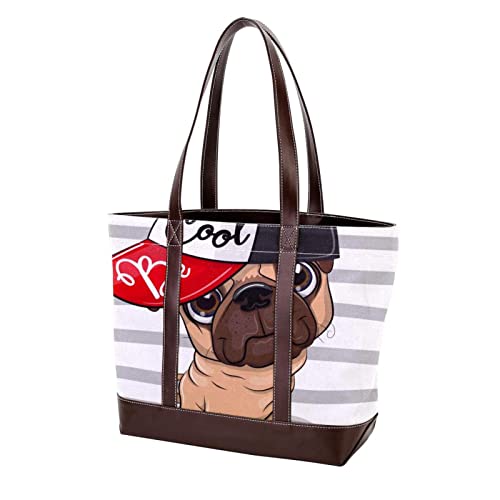 Galaxy Print Tote Bags for Women - Large Leather & Canvas Shoulder Bags, Top Handle Satchel Hobo Purses - Perfect for Work, Travel & Shopping