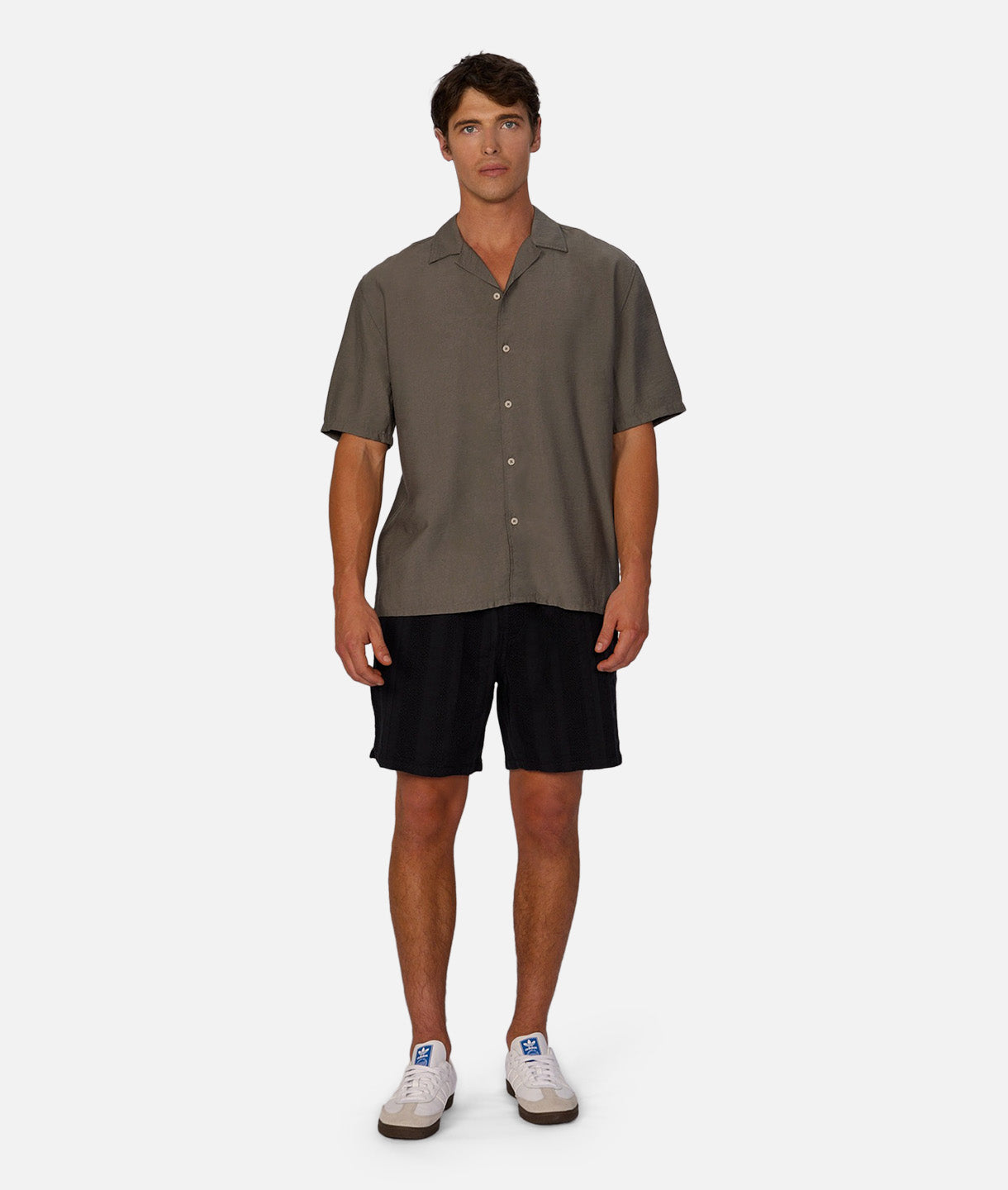 Premium Short Sleeve Periera Shirt for Men - Stylish Oregano Green Casual Wear - Perfect for Office, Travel & Outdoor Activities