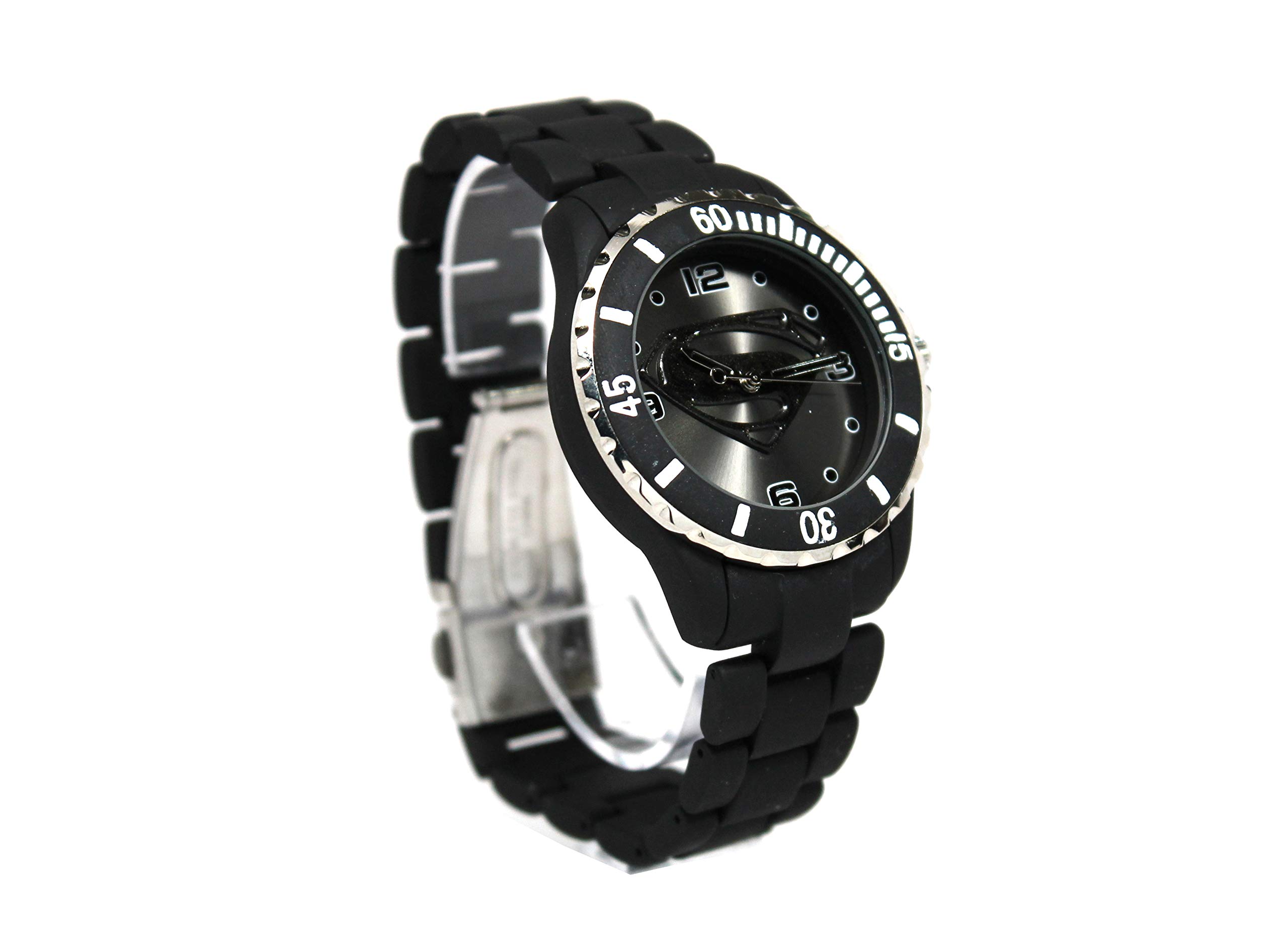 Superman Man of Steel Watch (MOS8004) - Black Stainless Steel Superhero Watch for Men - Perfect for DC Comics Fans, Collectors & Everyday Wear